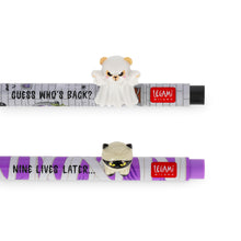 Afbeelding in Gallery-weergave laden, Legami Halloween - Set of 2 Gel Pens with Decorative Animal Charm - Lovely Friends - Spooky Party
