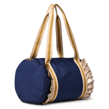 Afbeelding in Gallery-weergave laden, Caramel et Cie weekentas Frous Frous franjes Glitter Marineblauw - WB09_4304
