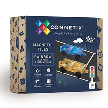 Afbeelding in Gallery-weergave laden, Connetix Magnetic Tiles - Rainbow car pack 2 stuks (blauw en geel)

