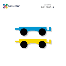 Afbeelding in Gallery-weergave laden, Connetix Magnetic Tiles - Rainbow car pack 2 stuks (blauw en geel)
