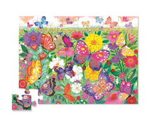 Afbeelding in Gallery-weergave laden, Crocodile Creek puzzel 36 stukjes - Butterfly Garden (foil stamped)
