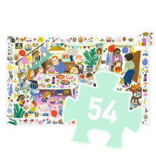 Afbeelding in Gallery-weergave laden, Djeco observatiepuzzel / zoekpuzzel Het verjaardagsfeest 54 stukjes - DJ07566
