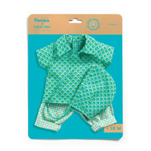 Afbeelding in Gallery-weergave laden, Djeco Pomea x Petit Pan kledingset pop 30-34 cm Zazen - DJ07755
