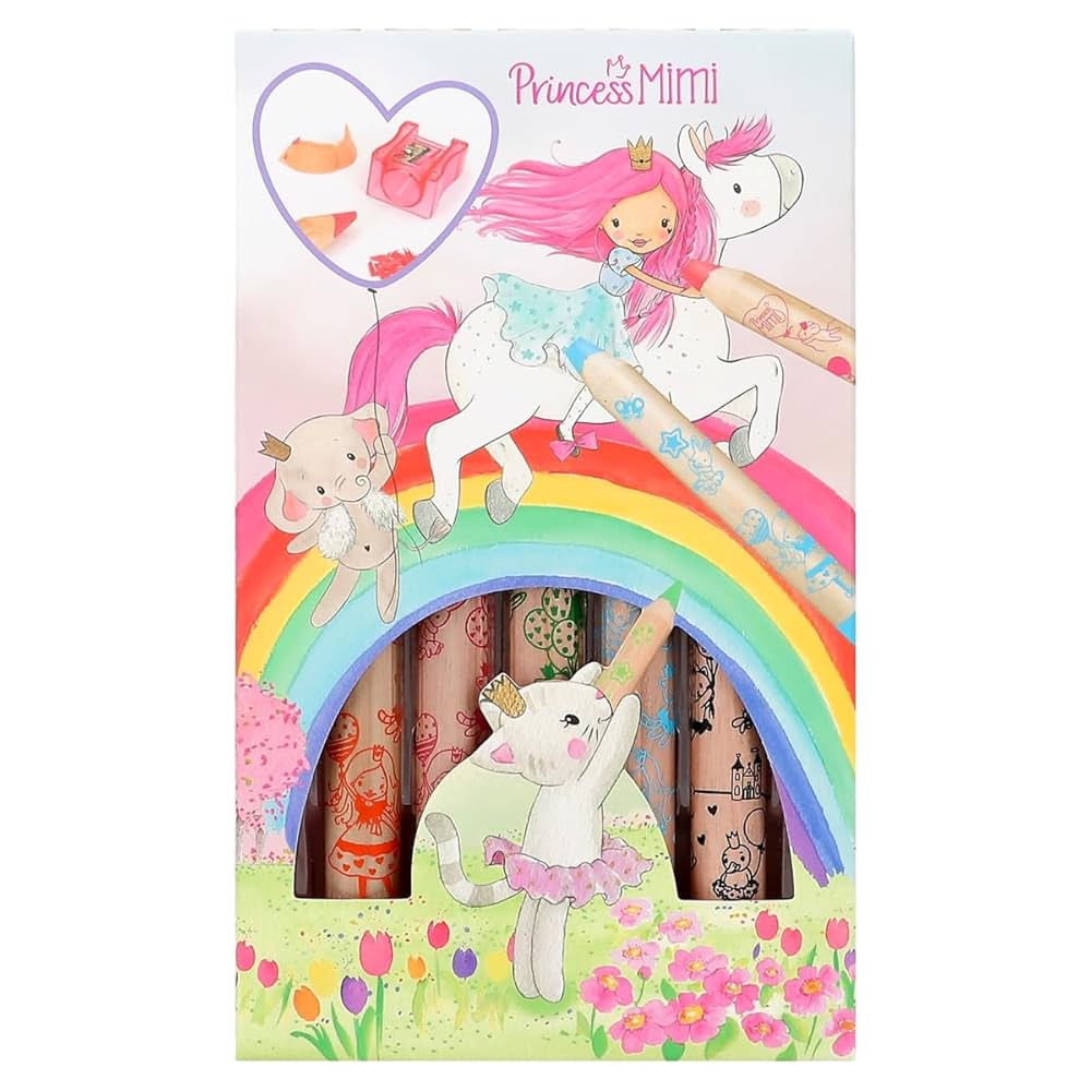 Depesche Prinses Mimi set 5 kleurpotloden & puntenslijper - 12181