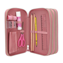 Afbeelding in Gallery-weergave laden, Annerose Bral 💜 Depesche Miss Melody 3-vaks etui DUSTY ROSE paarden - 13187
