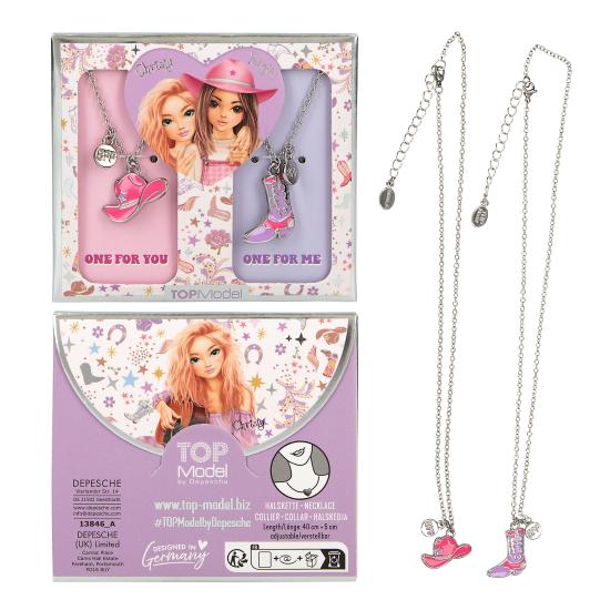 Ize Derwael 🩷 Depesche TOPModel BFF ketting laars + hoed COWGIRL - 13846 / LILA