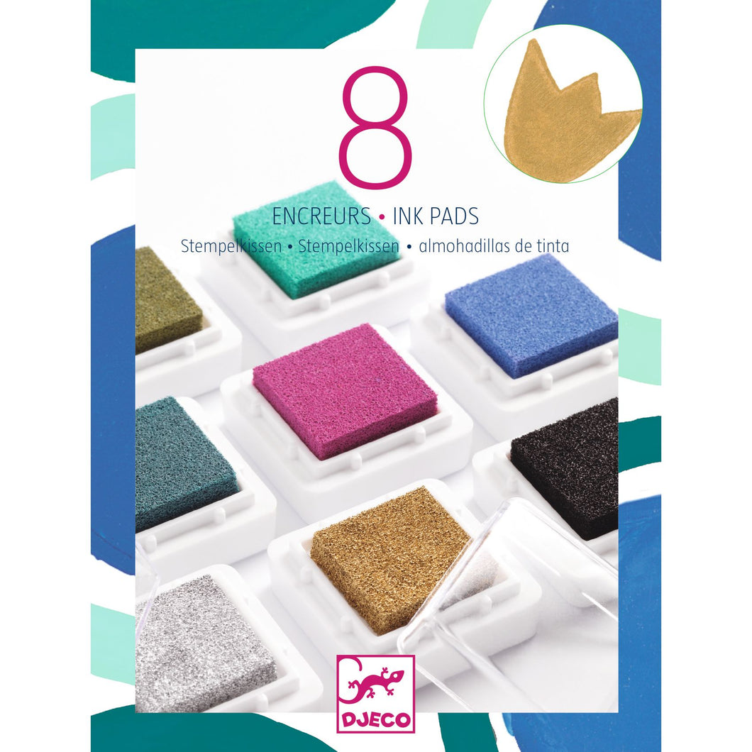 Djeco 8 inktkussens en 1 reiniger Chic  - DJ09799