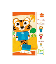 Afbeelding in Gallery-weergave laden, Djeco 3-lagen puzzel Tijger - DJ01470
