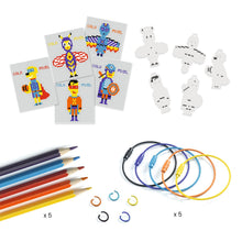 Afbeelding in Gallery-weergave laden, Djeco Do it yourself 6+ - knutseldoos Pixelkunsthelden - DJ79005
