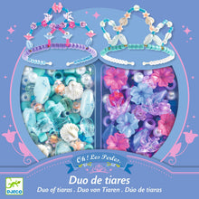 Afbeelding in Gallery-weergave laden, Djeco Duo van tiara&#39;s, Blauw - DJ00038
