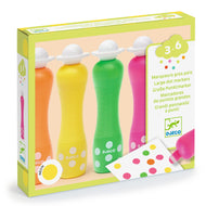 Djeco Grote puntmarkeringen / schuimmarkers Neon - DJ09059