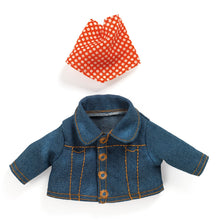 Afbeelding in Gallery-weergave laden, Djeco Pomea poppenkleding Outfit Blue jacket - DJ07773
