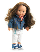 Afbeelding in Gallery-weergave laden, Djeco Pomea poppenkleding Outfit Blue jacket - DJ07773
