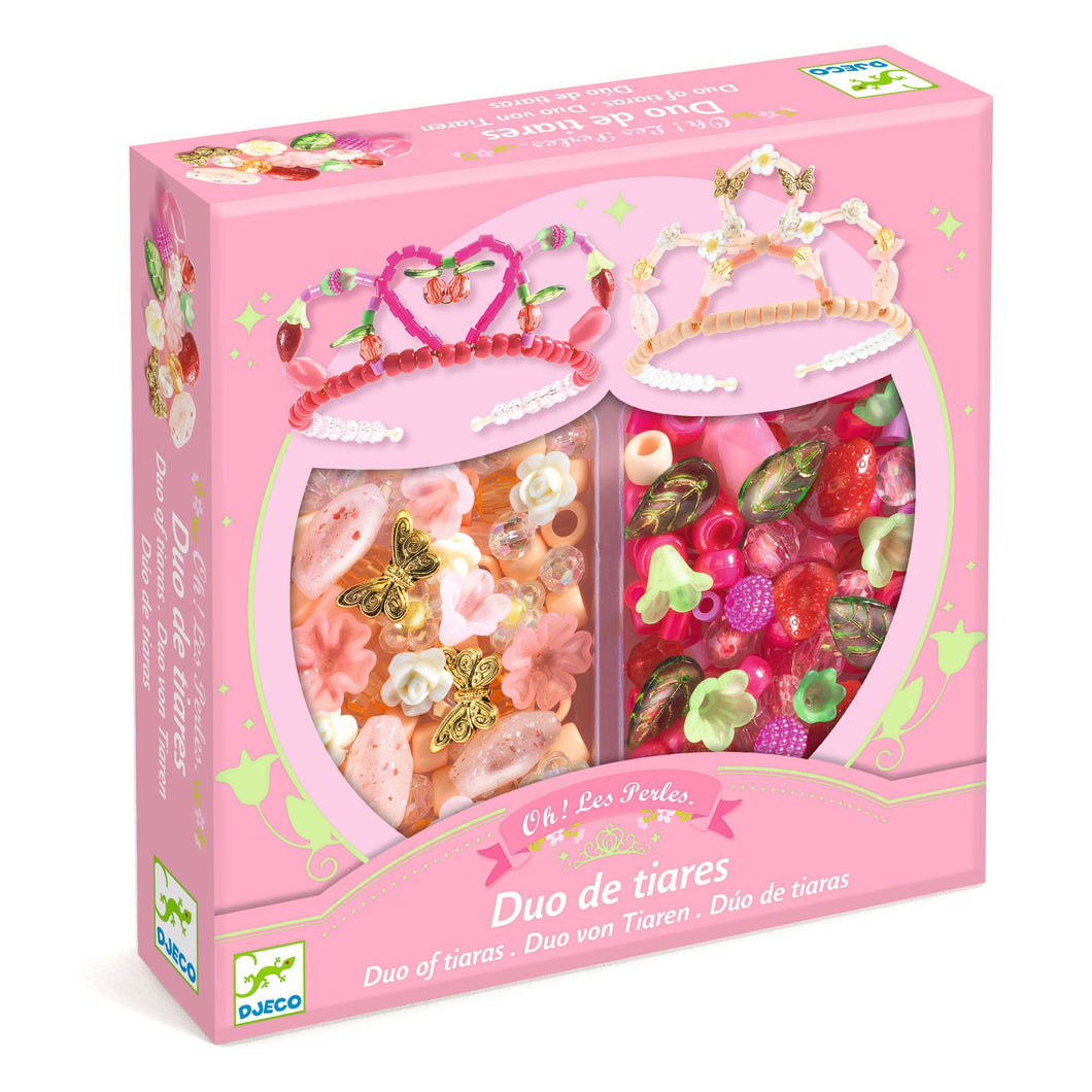 Djeco Duo van tiara's, Roze - DJ00039