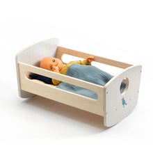 Afbeelding in Gallery-weergave laden, Djeco Pomea houten schommelwieg Blue Night - DJ07862
