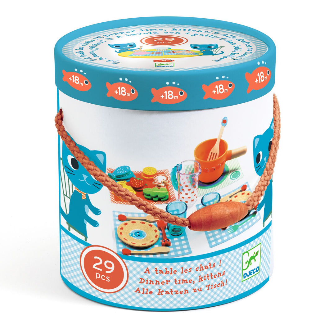 Djeco maaltijd speelset aan tafel katjes - DJ06547