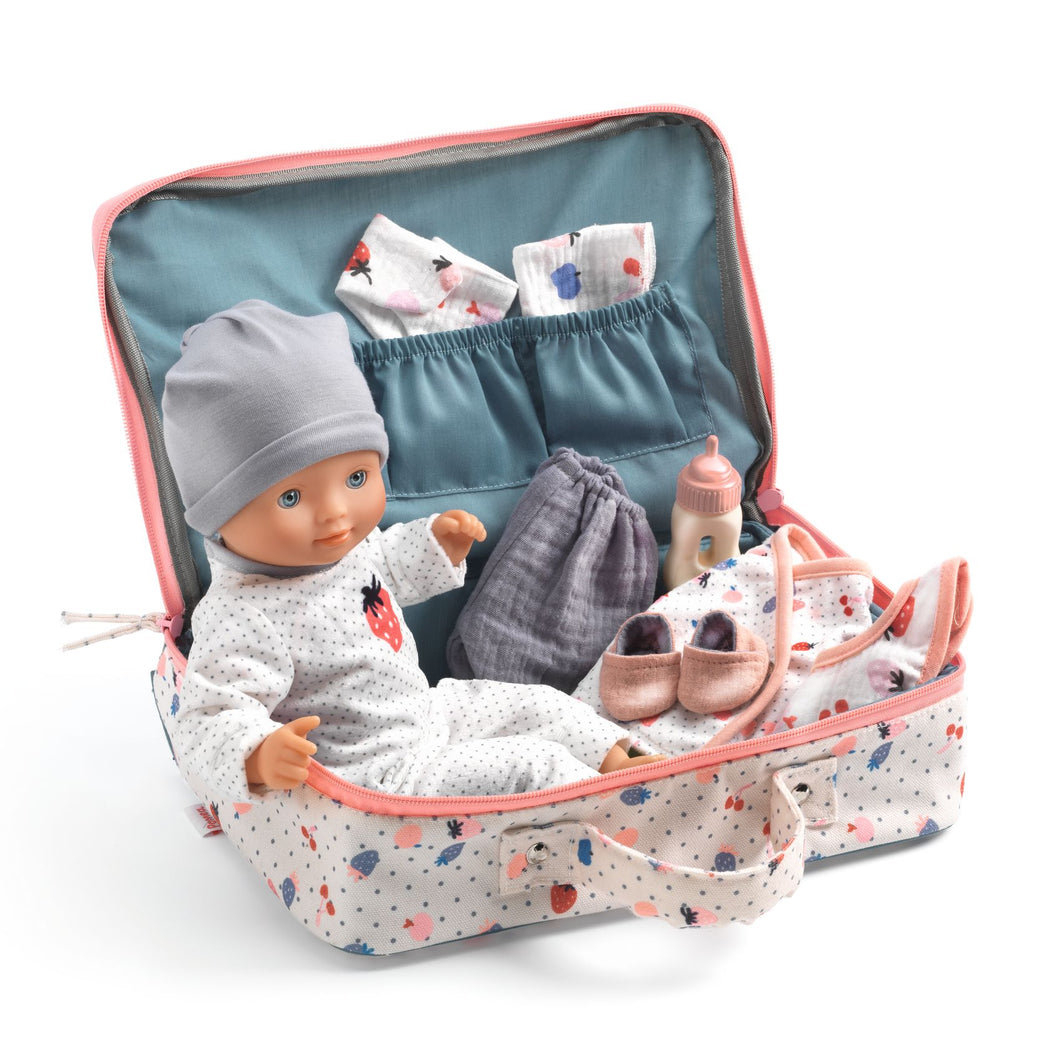 Adalind De Wachter 🩷 Djeco baby pop met accessoires Vanille's koffer - DJ07866