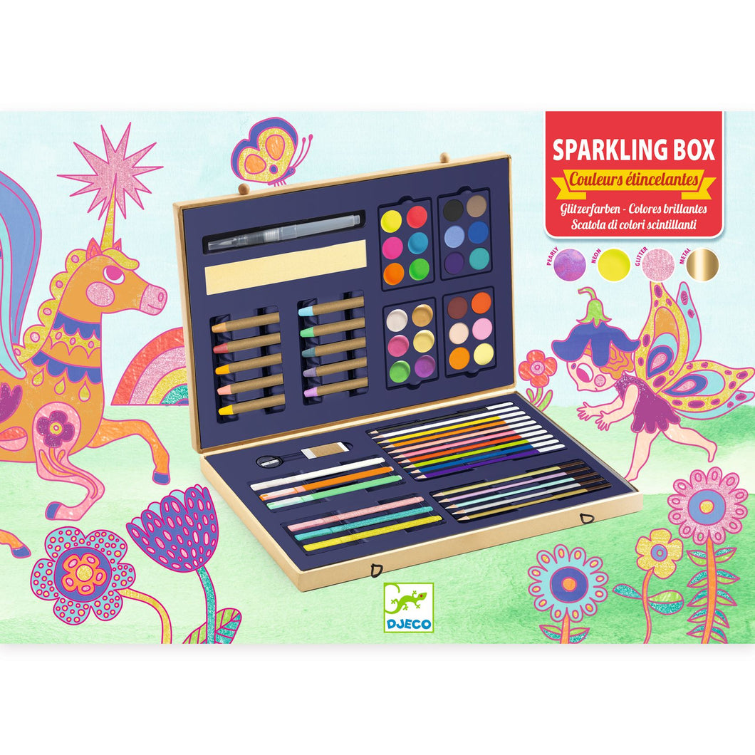Djeco kleurkoffer Sparkling box of colours - DJ09797