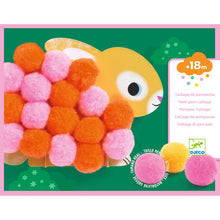 Afbeelding in Gallery-weergave laden, Djeco knutseset Pomponcollage – Dieren en pomponcirkels - DJ00049
