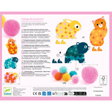 Afbeelding in Gallery-weergave laden, Djeco knutseset Pomponcollage – Dieren en pomponcirkels - DJ00049
