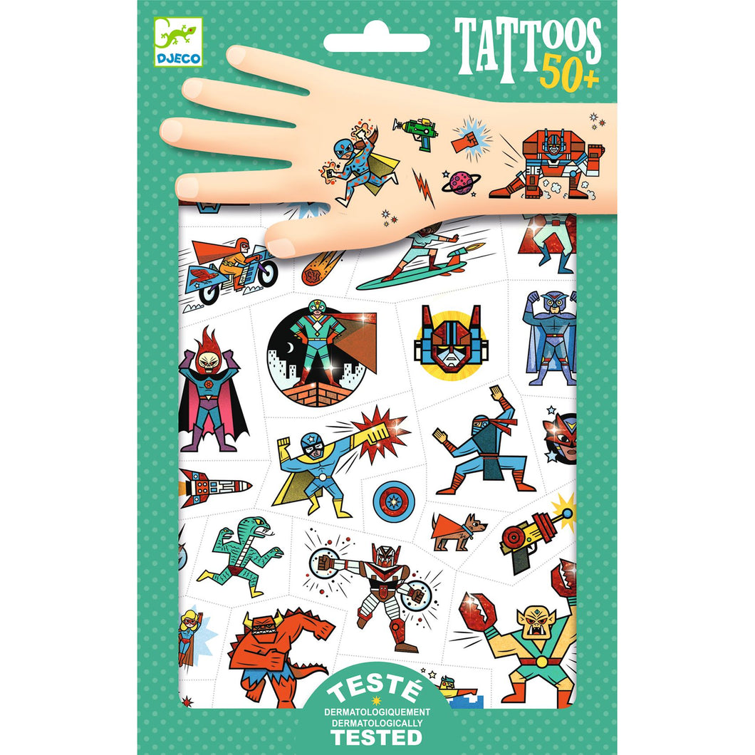 Djeco tattoos set Heroes vs Villains - DJ09614