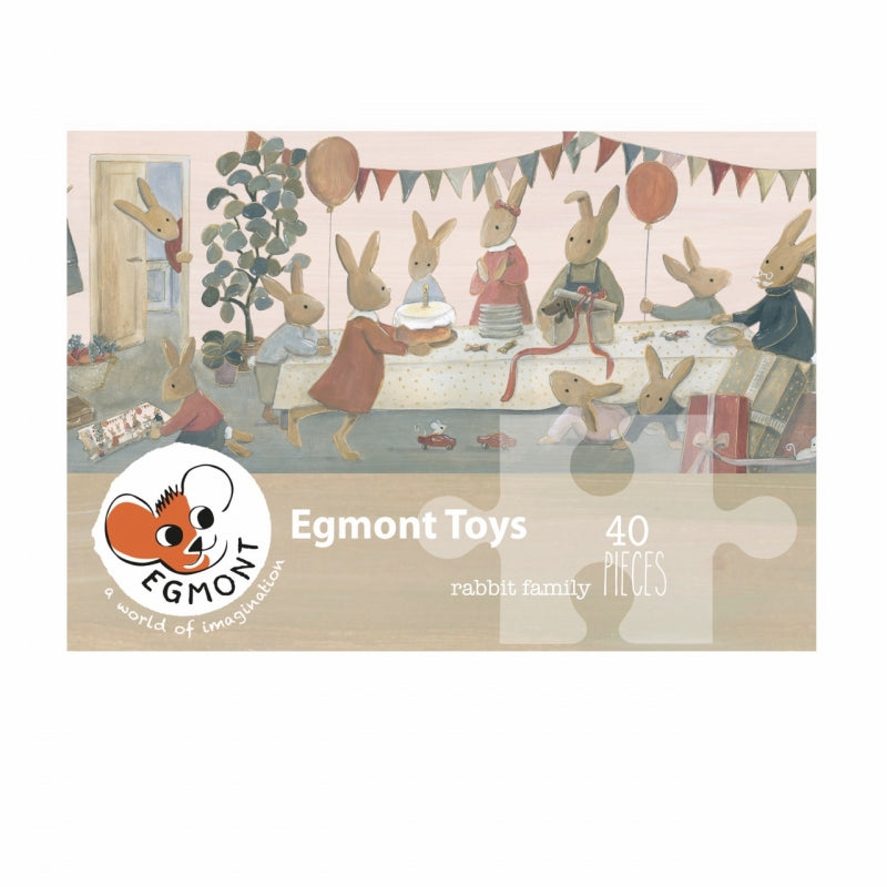 Egmont Toys vloerpuzzel 40 stukjes Familie Konijn, konijnenfeest - 570085