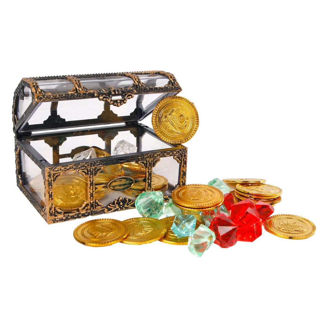 Fidget Toy - Destination Deep piraten schatkist met munten en diamanten, 61-delige set