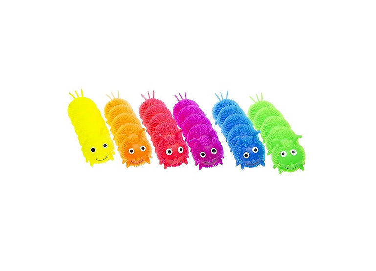 Fidget Toys - Puffer rups neon 19,5 cm