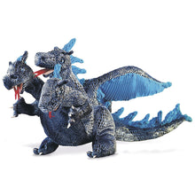 Afbeelding in Gallery-weergave laden, Folkmanis handpop - Blauwe driekoppige draak
