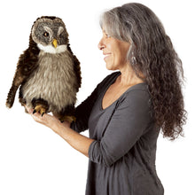 Afbeelding in Gallery-weergave laden, Folkmanis handpop Hooting Owl - Uil met 'Huhu-effect' / Roepende uil
