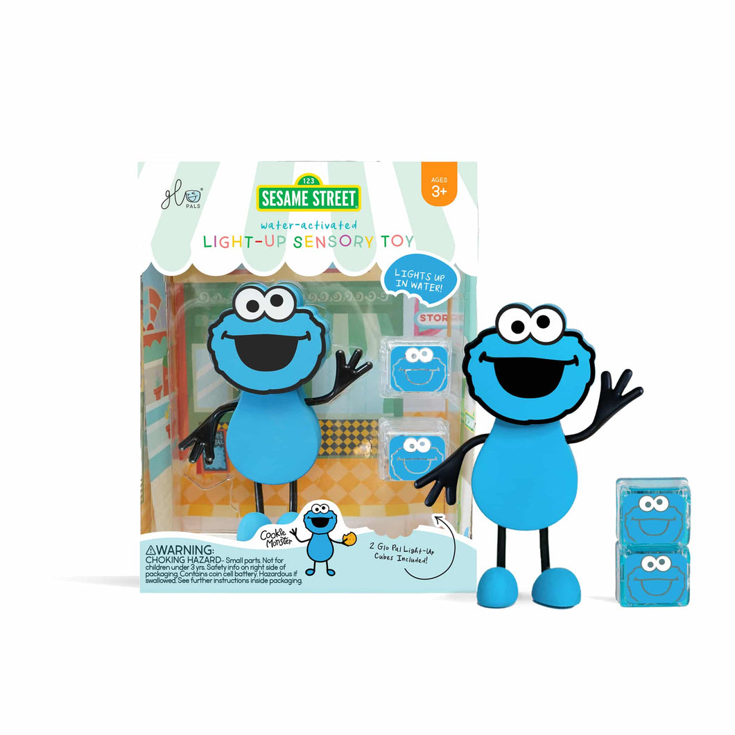 GloPals character Sesamstraat Cookiemonster Koekiemonster blauw