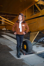 Afbeelding in Gallery-weergave laden, Great Pretenders Pionier pilotenjas met hoed en sjaal, maat 5-6 jaar
