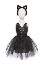 Afbeelding in Gallery-weergave laden, Great Pretenders Black Cat jurk met haarband zwarte kat, maat 5/6 jaar - 34795

