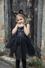 Afbeelding in Gallery-weergave laden, Great Pretenders Black Cat jurk met haarband zwarte kat, maat 5/6 jaar - 34795
