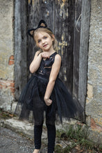 Afbeelding in Gallery-weergave laden, Great Pretenders Black Cat jurk met haarband zwarte kat, maat 5/6 jaar - 34795
