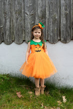 Afbeelding in Gallery-weergave laden, Great Pretenders Pumpkin Patch Princess Dress pompoen prinses, maat 5/6 jaar - 34315
