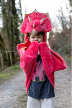 Afbeelding in Gallery-weergave laden, Great Pretenders Red Triceratops cuddle cape - maat 3/4 jaar
