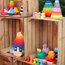 Afbeelding in Gallery-weergave laden, Grimm&#39;s houten regenboog paddestoelen pastel - 10586

