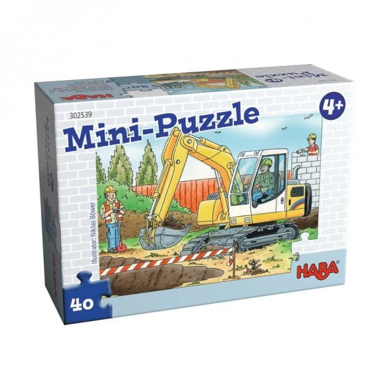 Haba mini puzzel 40 stukjes - Bouwplaats - 302539