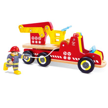 Afbeelding in Gallery-weergave laden, Hape Toys - Siren &amp; Lights Toy Fire Truck, interactieve brandweerwagen - E3090
