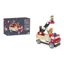 Afbeelding in Gallery-weergave laden, Janod Brico'Kids houten brandweerwagen - J06469
