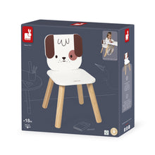 Afbeelding in Gallery-weergave laden, Janod houten kinderstoel Hond - J09658
