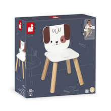 Afbeelding in Gallery-weergave laden, Janod houten kinderstoel Hond - J09658
