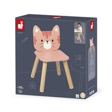 Afbeelding in Gallery-weergave laden, Janod houten kinderstoel Kat - J09659
