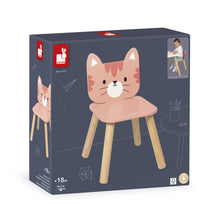 Afbeelding in Gallery-weergave laden, Janod houten kinderstoel Kat - J09659
