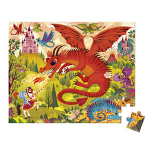 Afbeelding in Gallery-weergave laden, Janod puzzel koffertje Drakenkoninkrijk 54 stukjes - J02392
