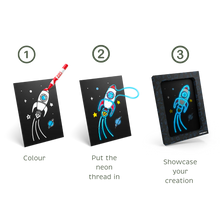 Afbeelding in Gallery-weergave laden, Kidywolf KIDYNEON - kit voor lichtgevende wanddecoratie - Pack 9 borden/3 neon draden
