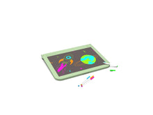 Afbeelding in Gallery-weergave laden, KIDYDRAW-PRO mobiele en lichtgevende tablet om te leren tekenen en schrijven A4 2-in-1 groen
