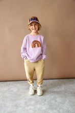 Afbeelding in Gallery-weergave laden, Lässig Kids Hoodie GOTS Little Gang Rainbow Lilac, maat 2-4 jaar
