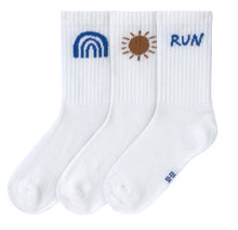 Afbeelding in Gallery-weergave laden, Lässig Tennis Socks 3 pcs GOTS Little Gang  Run, maat 27-30
